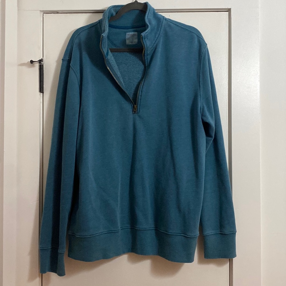 Blue vintage quarter zip pullover